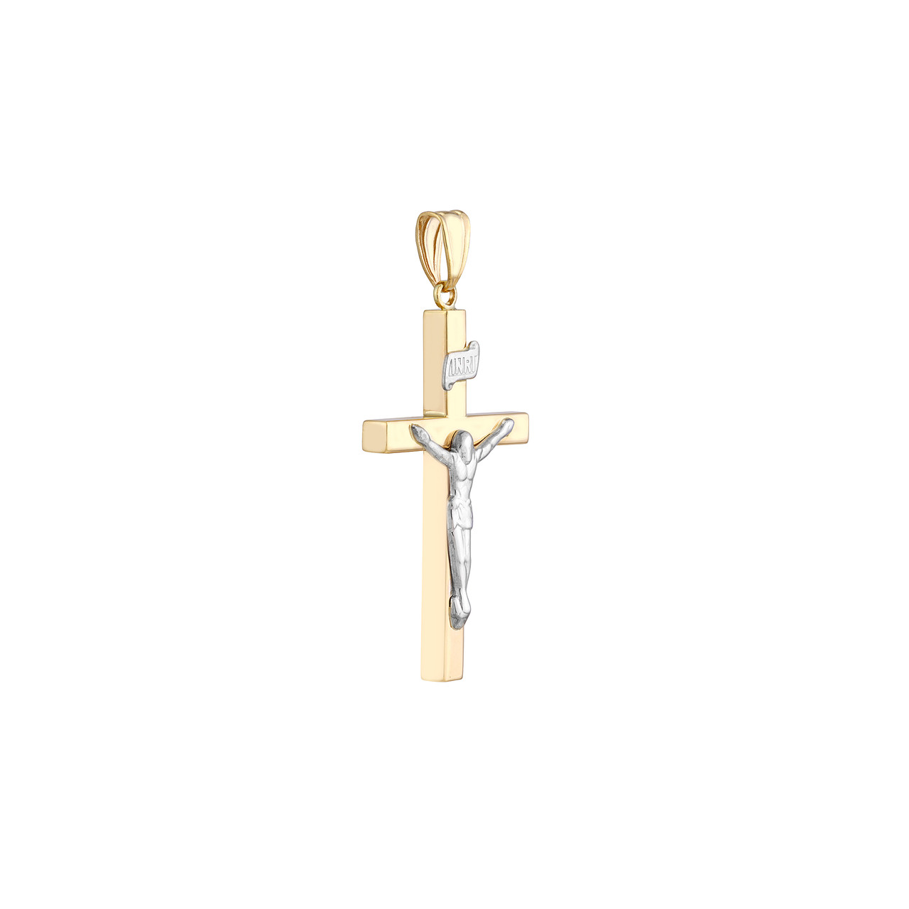 Two-Tone Crucifix Pendant