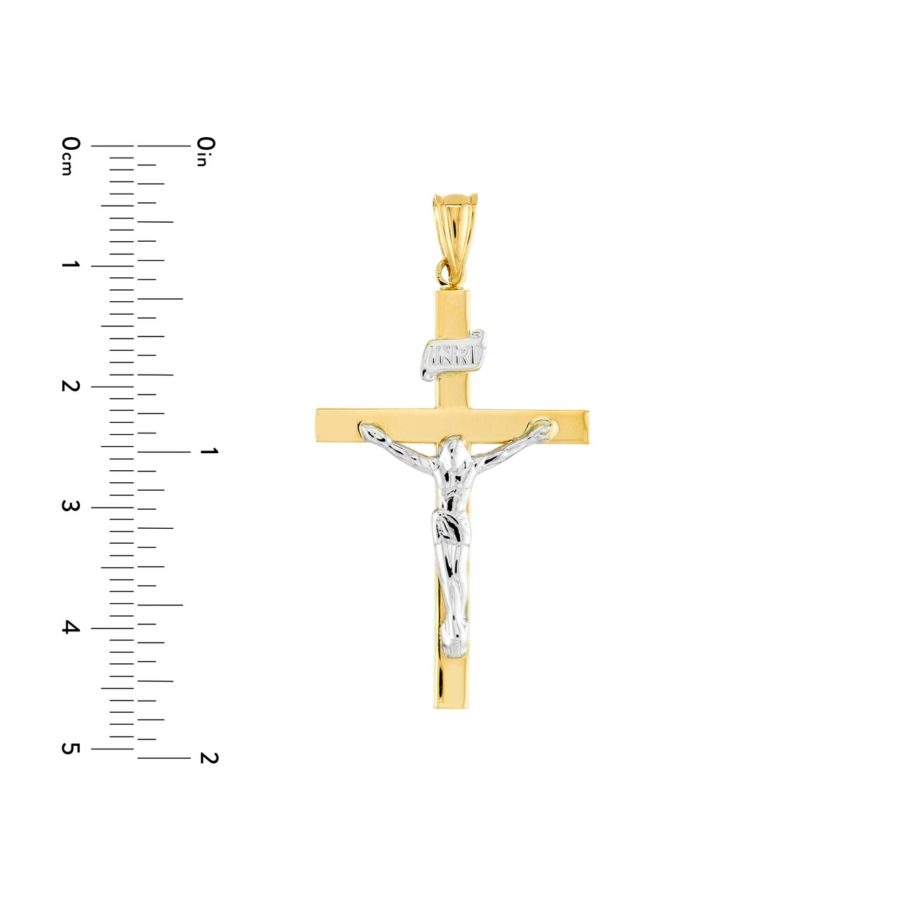 Two-Tone Crucifix Pendant