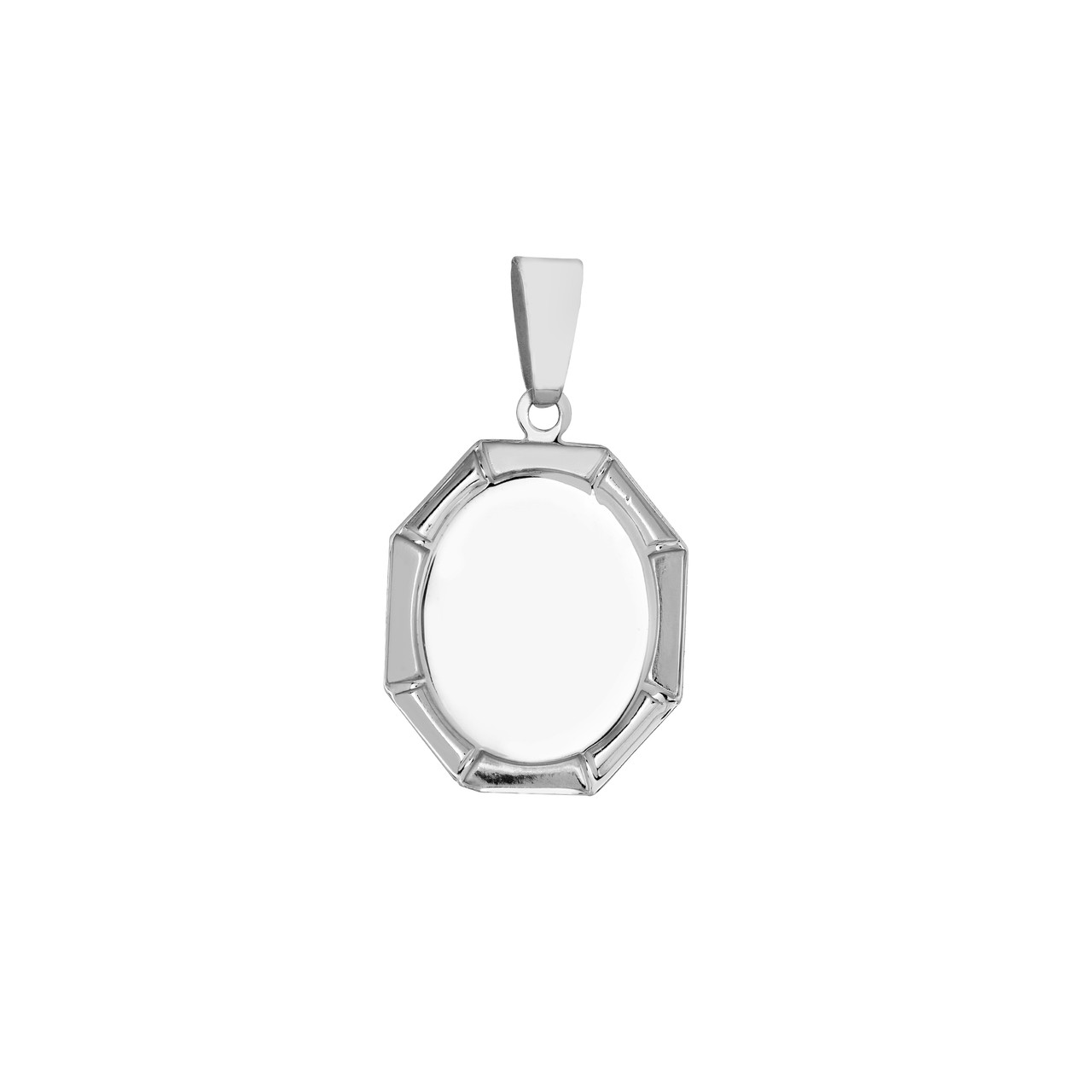 Sterling Silver  8 Sided Angel Pendant