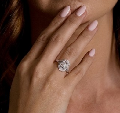Vintage Diamond Flower Ring