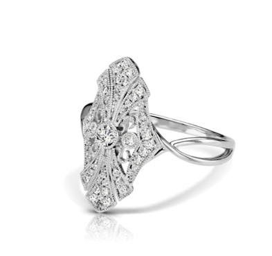 Diamond Cathedral Vintage Inspired Ring